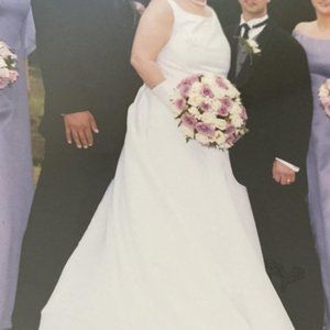 Nu Mode Wedding Dress with Veil, Gloves and Tiara